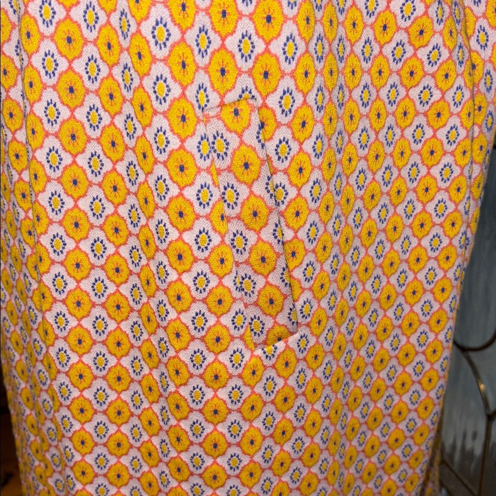 Tyler Boe Yellow and White Geometric Mini Dress - Picture 7 of 10
